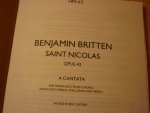 Britten; Benjamin (1913 - 1976) - Saint Nicolas; Opus 42; A cantate for Solo, mixed chorus, piano, duet, strings, percussion and organ