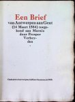 Prosper Verheyden - Een brief van Antwerpen aan Gent (14 maart 1584) toegekend aan Marnix Prosper Verheyden - Een brief van Antwerpen aan Gent (14 maart 1584) toegekend aan Marnix