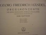 Handel; Georg Friedrich (1685-1759) - Orgelkonzert;  Nr. 1 g-mol, Nr. 2 B-dur, Nr. 3 g-mol; fur Orgel / Cembalo oder Klavier