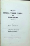 J. G. Cormack - Chinese Birthday , wedding , funeral and other customs