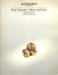 Sotheby - Fine Netsuke, Ojime and Inro