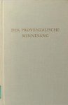 Baehr, Rudolf (ed.). - Der provenzalische Minnesang. Ein Querschnitt durch die neuere Forschungsdiskussion