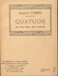 Turina, Joaquin: - Quatuor pour deux violons, alto et violoncello