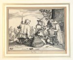 after Abraham Cornelisz. Bloemaert (1564/66-1651), Frederick Bloemaert (ca.1614-1690) - Framed antique drawing | Allegory of the month of November, ca. 1780, 1 p.