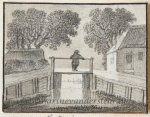 M. A. de Guyliker [or Guiliker] (fl. 18th century) - [Original drawing] View on a bridge over a canal in Zestienhoven (brug bij Zestienhoven, Rotterdam), 1772.
