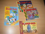 Walt Disney - Donald Duck Plus1, Plus 3, Plus 4 en een reclameuitgave van Chocomel [4 boekjes samen]