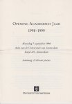 Bellinfante, Judith C.E. - IQ en EQ: Amstradam als culturele universiteitsstad - Rede bij de opening van het Academisch Jaat UvA 1998 - 1999 - Compleet met programma