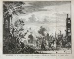 Fokke, Simon (1712-1784) - [Original etching/ets] Oostende na overgave aan Aartshertogen Albertus en Izabella; Ostend surrendered to archdukes Albert and Isabella; 1604.