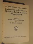 Lankhout, A, Backer, Bas J.E - Italiaansch-Nederlandsch, Nederlandsch-Italiaansch woordenboek, 2 delen in 1 band