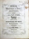 Eyken, Johan Albert van: - Hymne van Dr. J.P. Heije voor mannenkoor en solo`s met begeleiding van koper-instrumenten op. 9. Hymne von Dr. J.P. Heije... für Männerchor und Solo`s mit Begleitung von Blechinstrumenten. Eyken, Johan Albert van: - Hymne van Dr. J.P. Heije voor mannenkoor en solo`s met begeleiding van koper-instrumenten op. 9. Hymne von Dr. J.P. Heije... für Männerchor und Solo`s mit Begleitung von Blechinstrumenten.