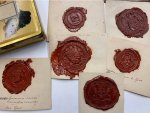 - Wax seals of the city of Goes in Zeeland in metal cigar box.
