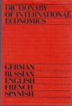 Kohls, Prof. Dr. Siegfried (ds 1210) - Dictionary of international economics.  German, Russian, English, French, Spanish