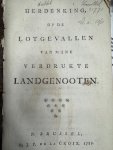  - Herdenking, op de lotgevallen van mijne verdrukte landgenooten