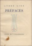 GIDE, ANDRE. - PREFACES.( numerote)