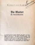 Keussler, Gerhard von: - [Libretto] Die Mutter. Ein Marien-Oratorium