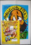  - Spruit: maandelijks mannekensblad, 1971, jrg. [0?], nr.1. - Met poster 52x36cm voor Vrij Volksfestival Spruit, Dageraadplaats, Zurenborg, 31 oktober 1971.
