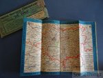 W. Seghers (samengesteld en getekend door) - Nieuwe praktische toeristenkaart van België en het Goot Hertogdom Luksemburg. [Met originele enveloppe.]