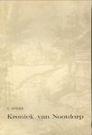 SPOOR, C - Kroniek van Nootdorp