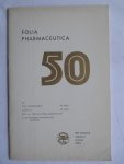  - Folio Pharmaceutica 50 - Tijdschrift der Algemene Nederlandse Pharmaceutische studentenvereniging.