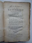 (Nauta, TH.). - Antwoord op het geschrift van den Heer J.C. [J. Cramer] Tot Titel voerende: Rechtmatigheid van het Formulier van Alexander VII. en van de Bulle Unigenitus van Clemens XI. Met een Aanhangzel behelzende....
