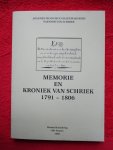 Raeymaeckers, Joannes Franciscus - Memorie en kroniek van Schriek. 1791-1806.