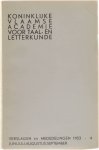 Koninklijke Vlaamse Academie voor taal- en letterkunde - Verslagen en mededelingen 1953, nr 4
