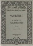 Webern - 6 Stücke op.6b in der Fassung von 1928 für : Orchester, Studienpartitur