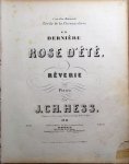 Hess, J.Ch.: - La dernière rose d`été. Rêverie pour piano. Op. 66