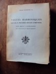 Bonsirven, Joseph - Textes rabbiniques des deux premiers siècles chrétiens, pour servir à l'intelligence du Nouveau Testament