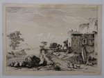 BOISSIEU, JEAN JACQUES DE, - River landscape with a haycart and figures