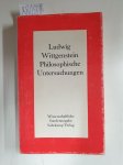 Wittgenstein, Ludwig: - Philosophische Untersuchungen : Wissenschaftliche Sonderausgabe :
