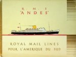 Royal Mail Lines - Brochure R.M.S. Andes Royal Mail Lines