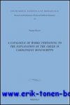 S. Keefe; - catalogue of works pertaining to the explanation of the creed in Carolingian manuscripts,