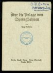 Andreae, August. - Über die Anlage von Springbahnen, den Bau von Turnier-Hindernissen und solchen zum Einspringen von Pferden