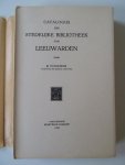 Visscher, R.  Archivaresse der gemeente Leeuwarden. - Catalogus der Stedelijke Bibliotheek van Leeuwarden