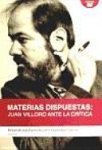 Juan Carlos Colín - Materias dispuestas