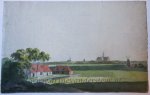 Unknown master - [Drawing, watercolor] View on the outskirts of Haarlem/Haarlem en omgeving tekening.