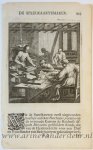 Jan Luyken (1649-1712) and Caspar Luyken (1672-1708) - [Antique print, game, etching] De Speelkaartemaker / The Playing Cards Maker, published ca. 1700.