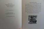 Marvell, Andrew. - The Press that villainous Engine. [ Beperkte oplage van 250 exemplaren ].