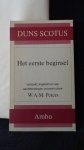 Duns Scotus., - Het eerste beginsel.