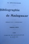 Grandidier, G. - Bibliographie de Madagascar 1500-1903 (1905)