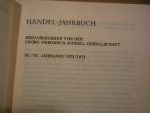 Händel; Georg Friedrich (1685–1759) - Jahrbuch 18./19. jahrgang 1972/1973; herausgegeben von der Georg Friedrich Handel-Gesellschaft Händel; Georg Friedrich (1685–1759) - Jahrbuch 18./19. jahrgang 1972/1973; herausgegeben von der Georg Friedrich Handel-Gesellschaft