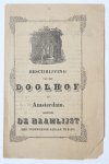  - AMSTERDAM, DOOLHOF/Labyrinth AAN PRINSENGRACHT -- Dossier van een aantal brochures, een manuscript gedicht etc. betr. de beroemde Oude Doolhof aan de Prinsengracht bij de Looiersgracht te Amsterdam, 19de- eeuws.