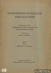 Friederichs, Heinz F. - Familiengeschichtliche Bibliographie. Herausgegeben von der Zentralstelle fur Deutsche Personen- und Familiengeschichte zu Berlin. Band XI, Teil 2. Jahrgang 1961 mit Nachtragen