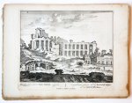 Unknown engraver, Pieter Schenk (1660-1713) - [Antique print, etching/ets, Rome] PALATII, ut et annexi CIRCI MAXIMI... Views of Rome [Set title] (Gezicht op Rome: Overgebleven muiren, van het Keizerlyk Paleis, en een groote renbaan), published 1705.