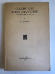 Kouwer, Benjamin Jan - Colors and their character - A psychology study