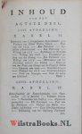 Hume, David - Historie van Engeland, van den Inval van Julius Caesar tot de Staetsverandering in 't jaer 1688, of komste van Willem III. op den troon. In agt deelen. Uit het Engelsch Vertaelt.
