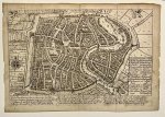 Willem Outgertsz. Akersloot (c.1600-1651 after), after Jansz. Pieter Saenredam (1597-1665) - Antique print, etching | Map of Haarlem, published 1628, 1 p.