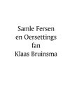 Klaas Bruinsma - Samle Fersen en Oersettingen fan Klaas Bruinsma