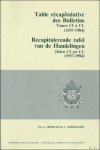 ARNOULD, M. - A./ SORGELOOS, C. - RECAPITULERENDE TAFEL VAN DE HANDELINGEN, DELEN CI - CL ( 1937 - 1984). TABLE RECAPITULATIVE DES BULLETINS, TOMES CI A CL ( 1937 - 1984).